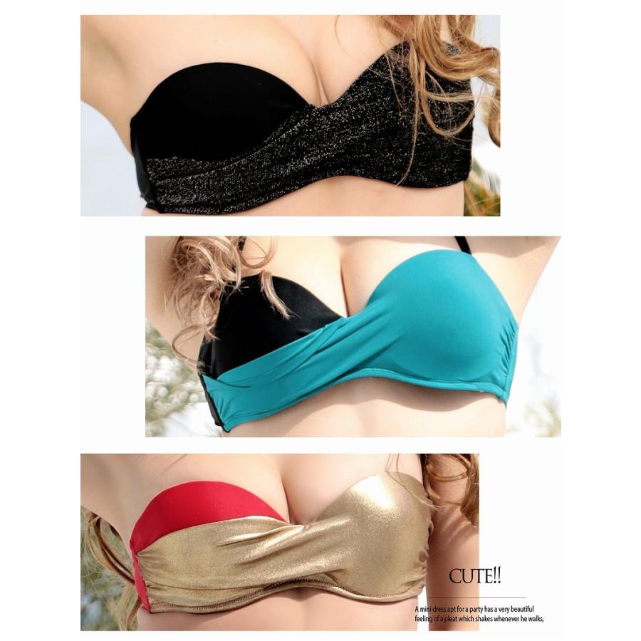 水着 ビキニ レディース Ryuyu バイカラー バンドゥビキニ カップ付き