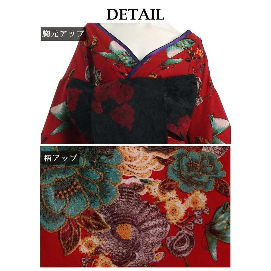 花魁 コスプレ 衣装 和柄ドレス コンパニオン 衣装 着物 ドレス 流遊 花魁 着物ドレス 赤 コスプレ_14