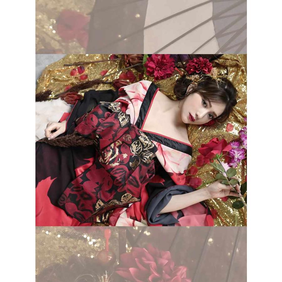 Ryuyu 花魁 コスプレ 衣装 和柄ドレス コンパニオン 衣装 着物 ドレス