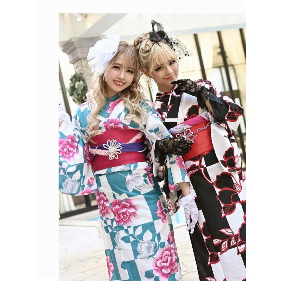 浴衣 セット レディース ゆかた 帯 下駄 キャバ Ryuyu モダン 赤