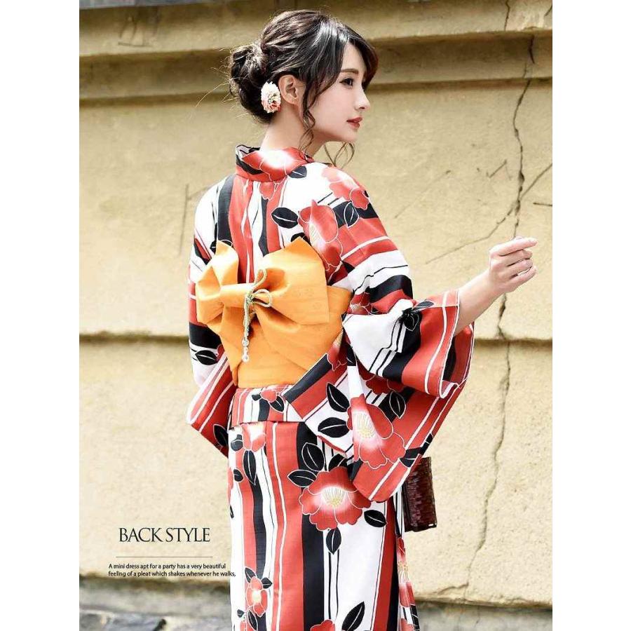 女性用浴衣 レディース セット ゆかた 帯 下駄 キャバ Ryuyu 椿柄