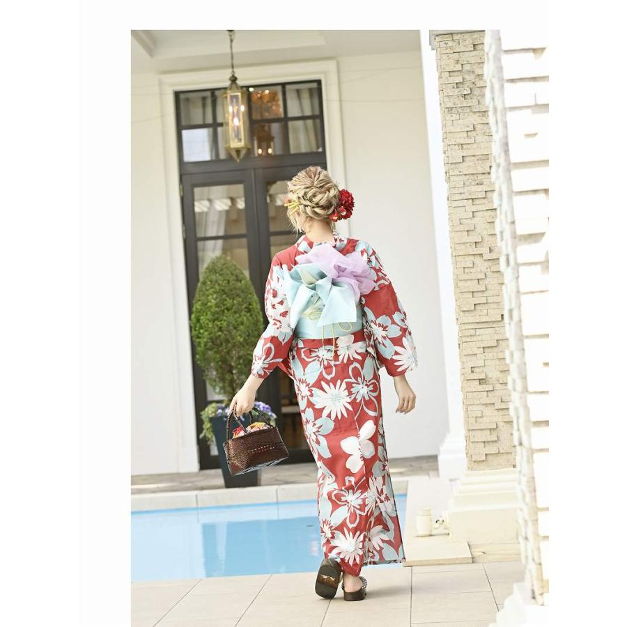 浴衣 セット レディース ゆかた 帯 下駄 キャバ Ryuyu 浴衣 大判花柄