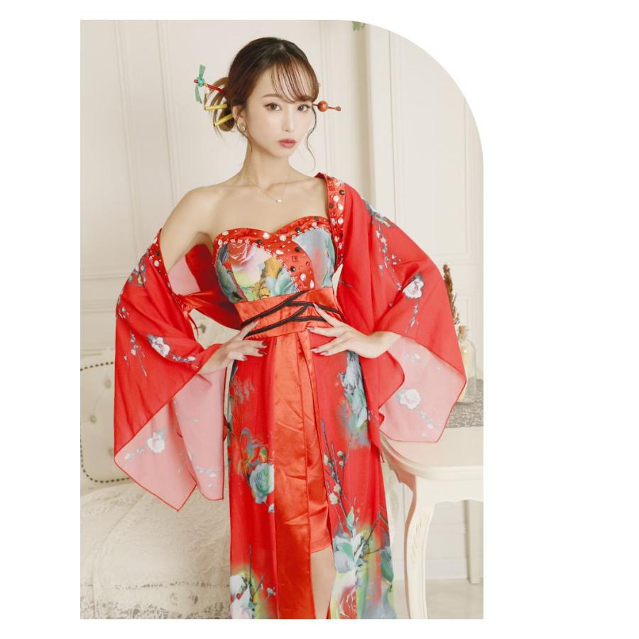 Ryuyu 花魁 コスプレ 衣装 和柄ドレス コンパニオン 衣装 着物 ドレス
