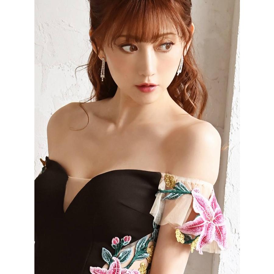 Belsia キャバ ドレス キャバクラ ミニドレス パーティードレス 花柄