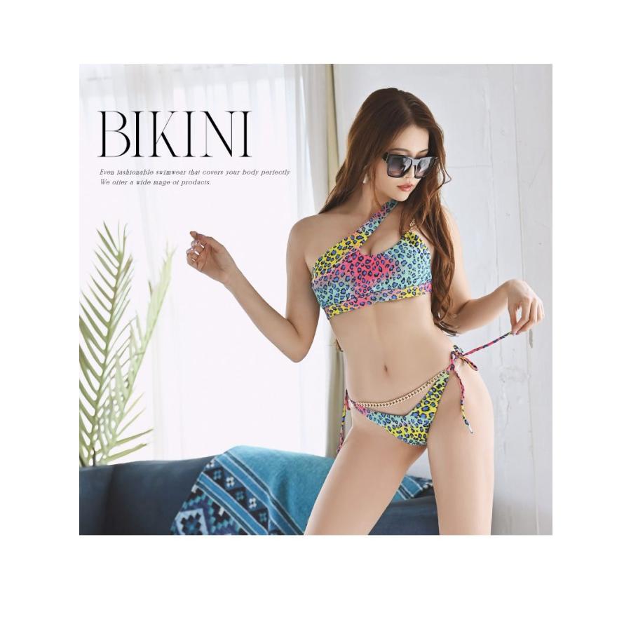 水着 ビキニ レディース Ryuyu ヒョウ柄 ネオンカラー アニマル柄