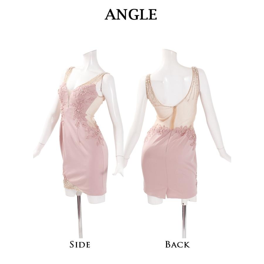 AngelRドレス エンジェルアール キャバ ドレス キャバクラ ミニドレス パーティードレス バースデー ブランド 谷間 花柄刺