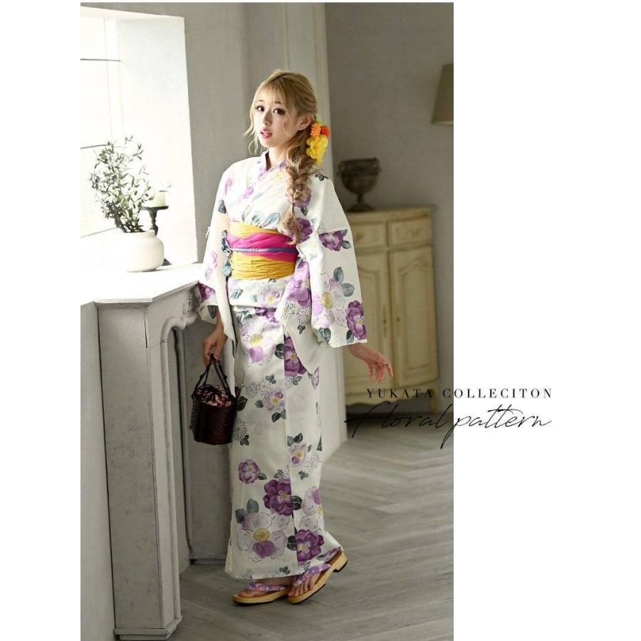 浴衣 セット レディース ゆかた 帯 下駄 キャバ Ryuyu 高級浴衣 白