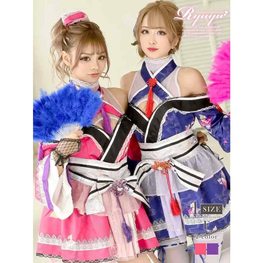 コスプレ 衣装 コスチューム コンパニオン 衣装 パーティー 仮装 Ryuyu セクシーコスチューム 可愛い 着物ドレス ミニ丈