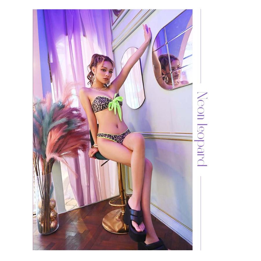 水着 ビキニ レディース Ryuyu ヒョウ柄 グリーン バンドゥ 派手 : Rew