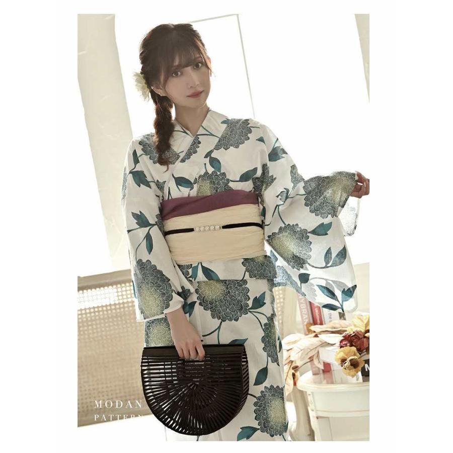 浴衣 セット レディース ゆかた 帯 下駄 キャバ Ryuyu 白 セパレート