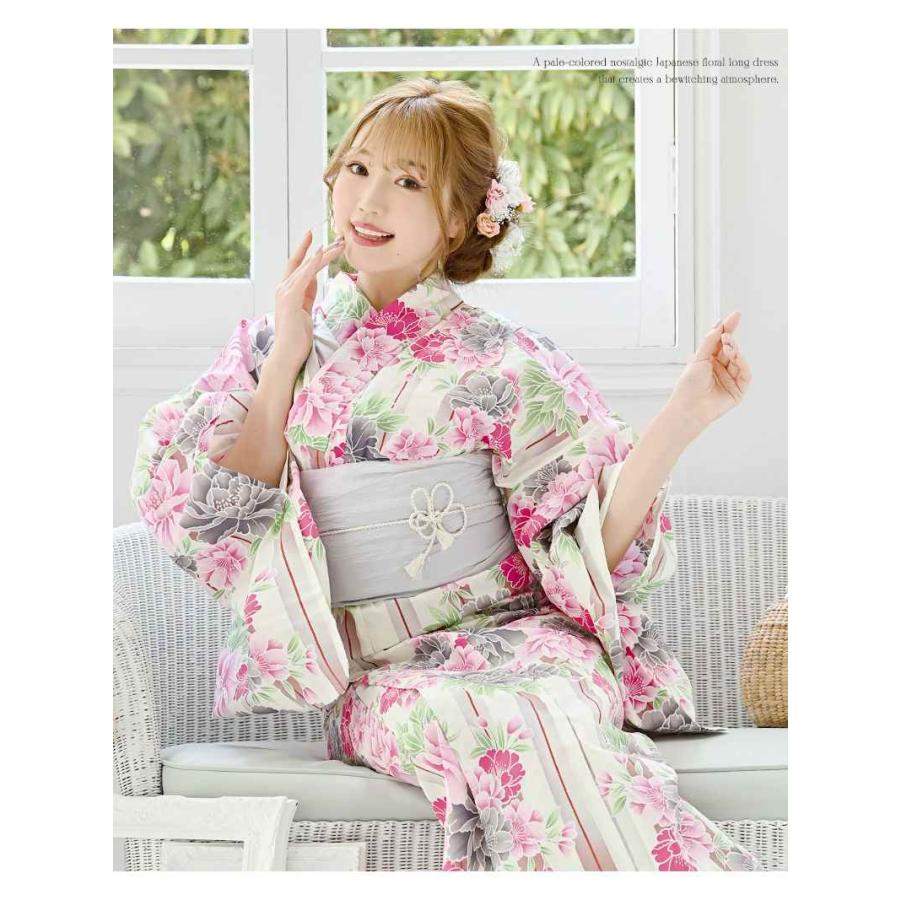 浴衣 セット レディース ゆかた 帯 下駄 キャバ Ryuyu 白 半巾帯 かわいい 花柄 浴衣 セット レディース ゆかた 帯 下駄 キャバ Ryuyu 花柄 白 大きい