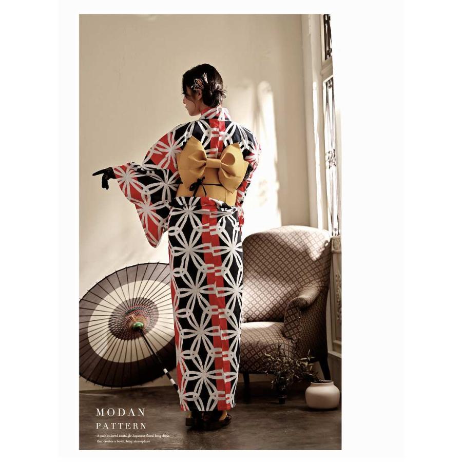 浴衣 セット レディース ゆかた 帯 下駄 キャバ Ryuyu 赤 黒