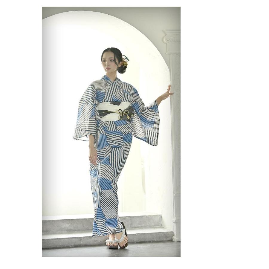 浴衣 セット レディース ゆかた 帯 下駄 キャバ Ryuyu 青 白 おしゃれ