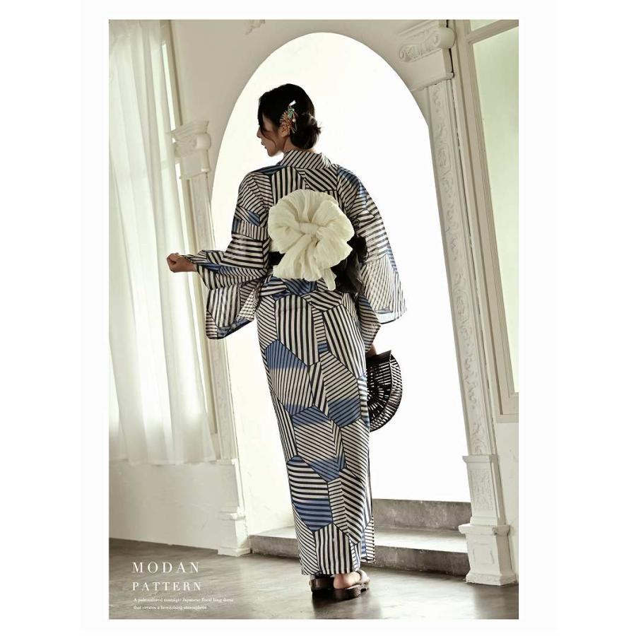 浴衣 セット レディース ゆかた 帯 下駄 キャバ Ryuyu 青 白 おしゃれ