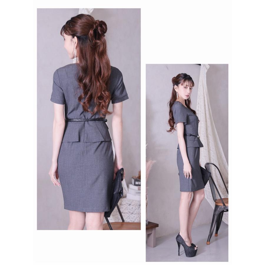 キャバワンピース Belsia  半袖 3Lサイズ フォーマルドレス ペプラム 体型カバー キャバ ワンピース ワンピ キャバワ キャバ ワンピース ワンピ キャバワンピース レディース パーティー