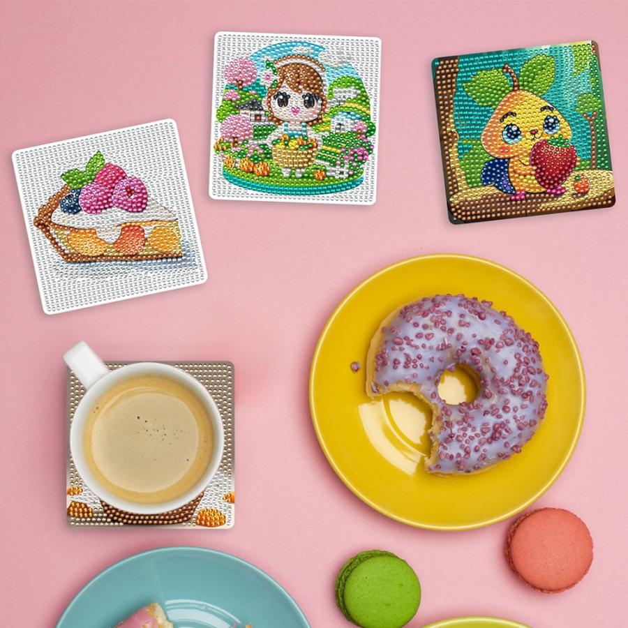 手芸時間 ダイヤモンドアート キット AHD コースター4枚セット