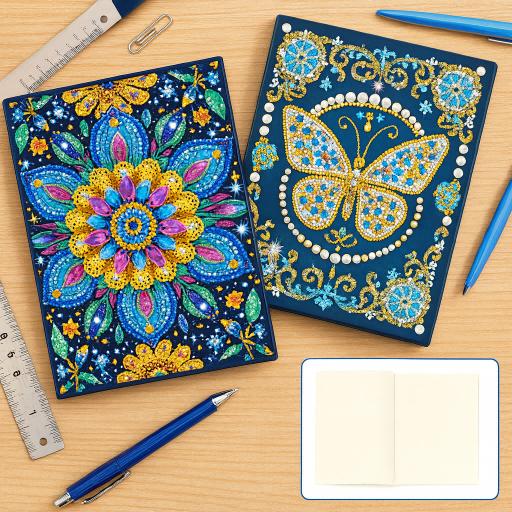 手芸時間 ダイヤモンドアート キット AHD ノート 蓮の花デザイン