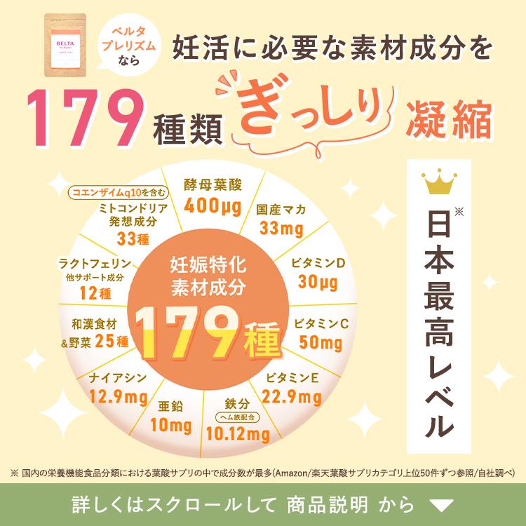 ベルタ（BELTA） 【ベルタ 公式】プレリズム 葉酸 無添加 妊活サプリ