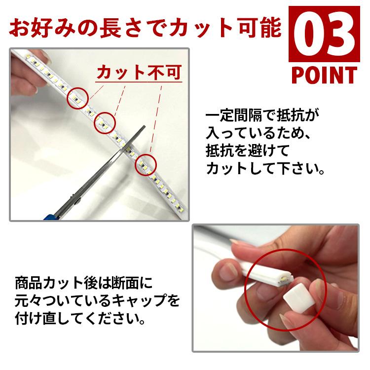 デイライト LED チューブライト テープライト 防水 汎用 ブルー