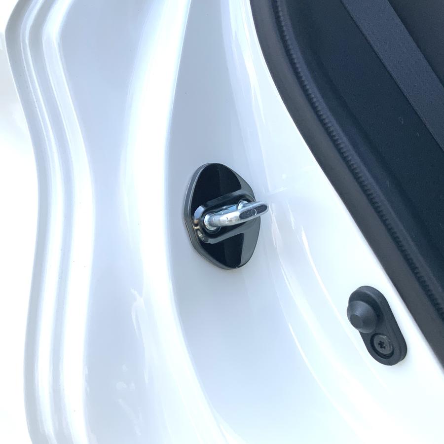 ラクティス NSP120 ドアロックカバー ドアストライカー ステンレス