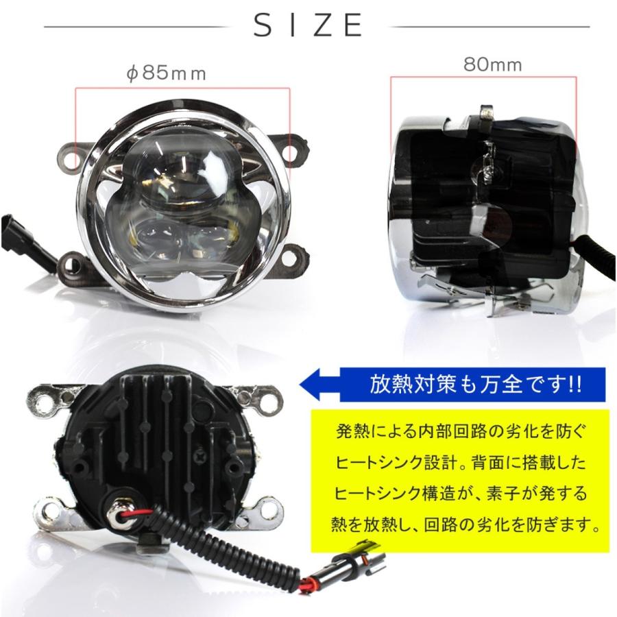 オデッセイRC系 フォグランプ LED CREE製 メッキ 純正交換 左右セット 