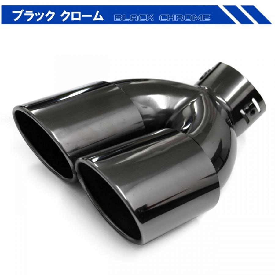 (秋セール)マフラーカッター、マフラーカッター2本出し、48パイマフラーカッタ マフラーカッター 2本出し 下向き オーバル スタンダード 汎用