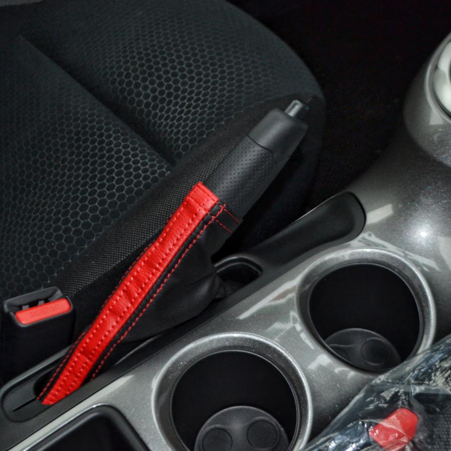 ノート E12 e-power サイドブレーキカバー 革 シフトブーツ ブラック