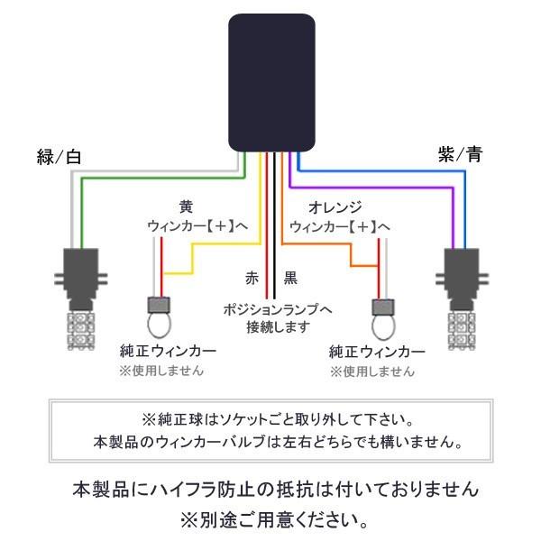 オデッセイRB1 RB2  LEDウィンカーポジションキット LED36連 ホワイト×アンバー｜beltaworks｜03