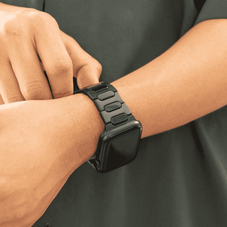 【値下げ】Apple Watchバンド BELTIES ブラックラバーベルト時計 Apple Watch BELTIES ベルティーズ アップルウォッチ バンド