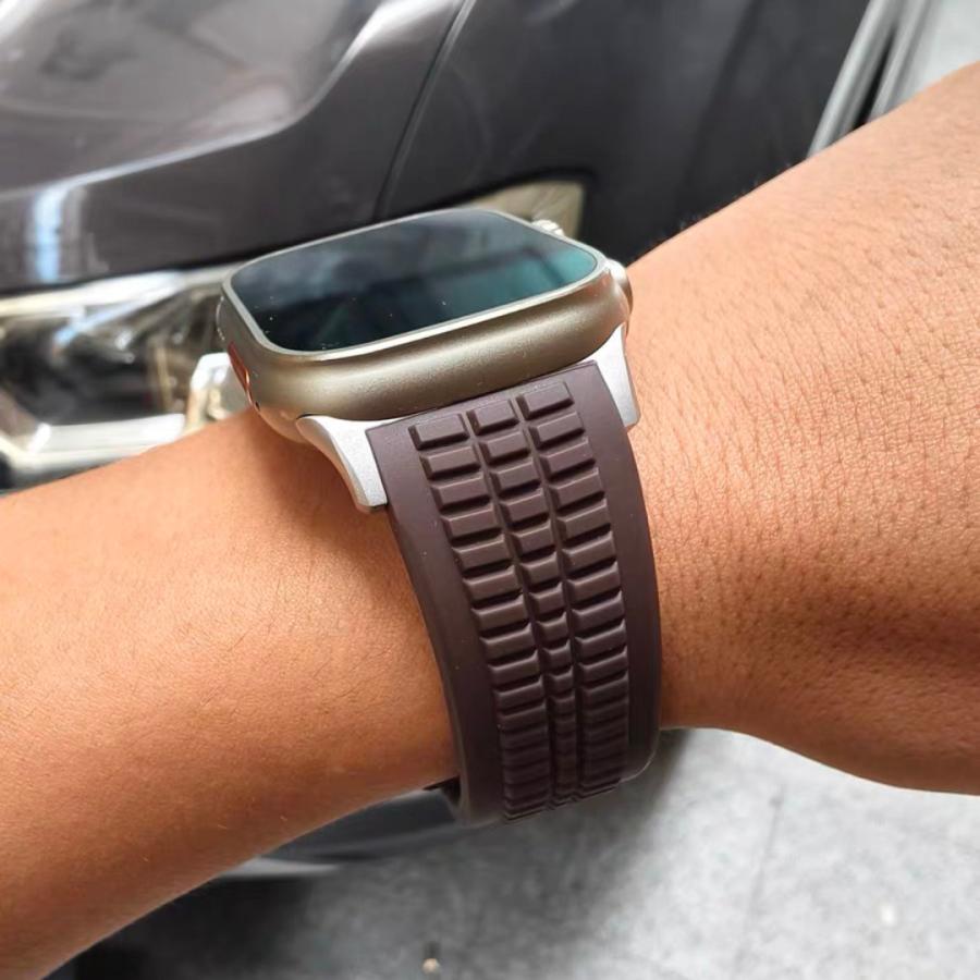 Apple Watch アップルウォッチ バンド メンズ クアドラリッチラバー