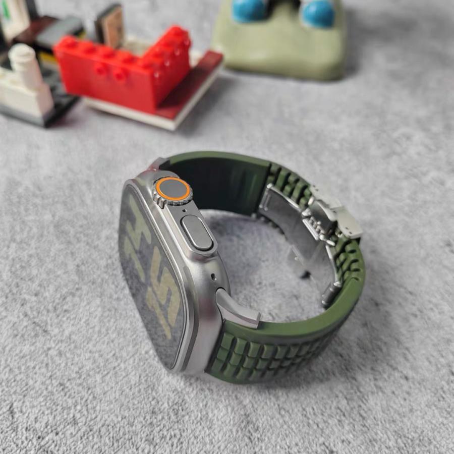 Apple Watch アップルウォッチ バンド メンズ クアドラリッチラバー