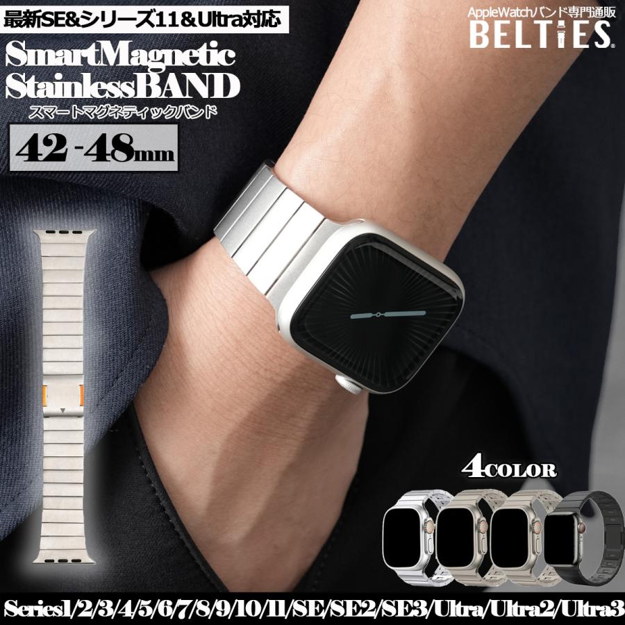 Apple Watch アップルウォッチ バンド 工具不要 メンズ ステンレス