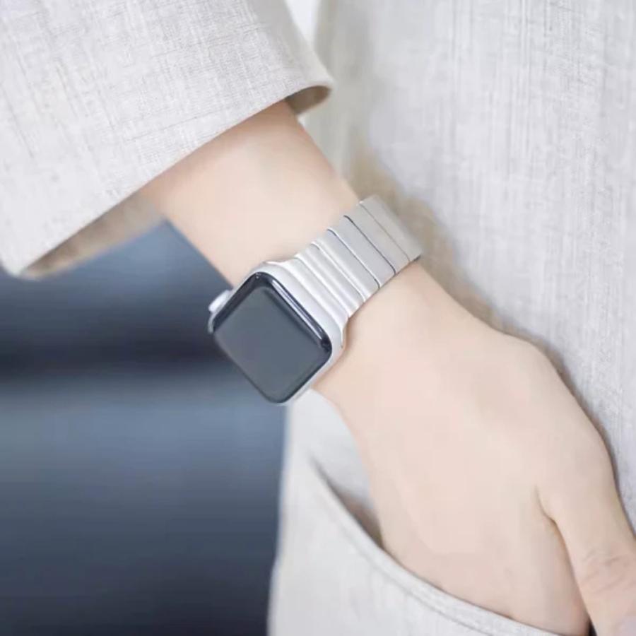 アップルウォッチ Apple Watch バンド 工具不要 メンズ ステンレス マグネット スマートマグネティックバンド BELTIES ベルティーズ 42mm 44mm 45mm 46mm 49mmの画像