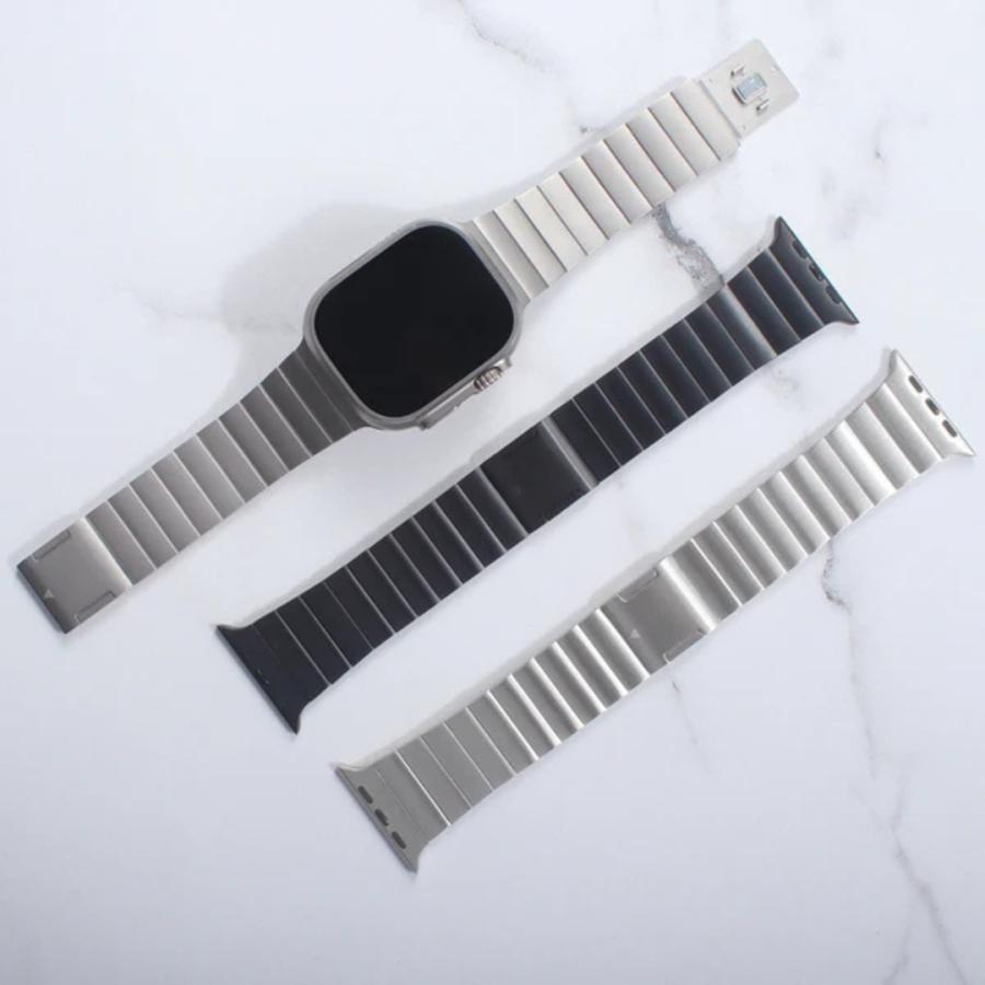 アップルウォッチ Apple Watch バンド 工具不要 メンズ ステンレス マグネット スマートマグネティックバンド BELTIES ベルティーズ 42mm 44mm 45mm 46mm 49mmの画像