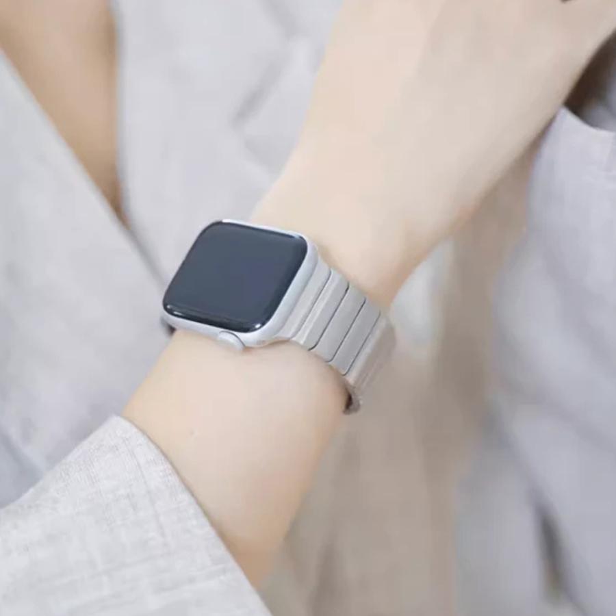 アップルウォッチ Apple Watch バンド 工具不要 メンズ ステンレス マグネット スマートマグネティックバンド BELTIES ベルティーズ 42mm 44mm 45mm 46mm 49mmの画像