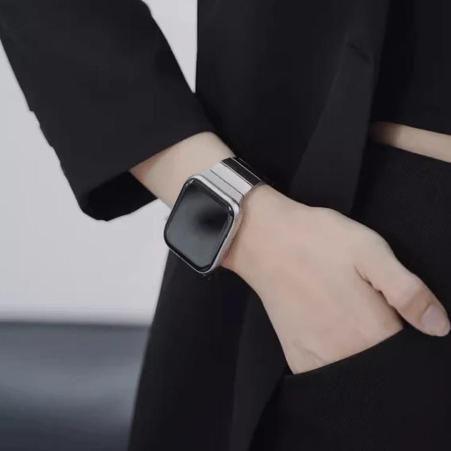 アップルウォッチ Apple Watch バンド 工具不要 メンズ ステンレス マグネット スマートマグネティックバンド BELTIES ベルティーズ 42mm 44mm 45mm 46mm 49mmの画像