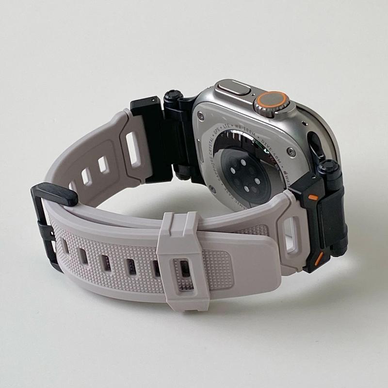 アップルウォッチ バンド メンズ スポーツ Apple Watch シリコンステンレスコネクトTPUバンド 42mm 44mm 45mm 46mm 49mm se2 Series11 ultra3の画像