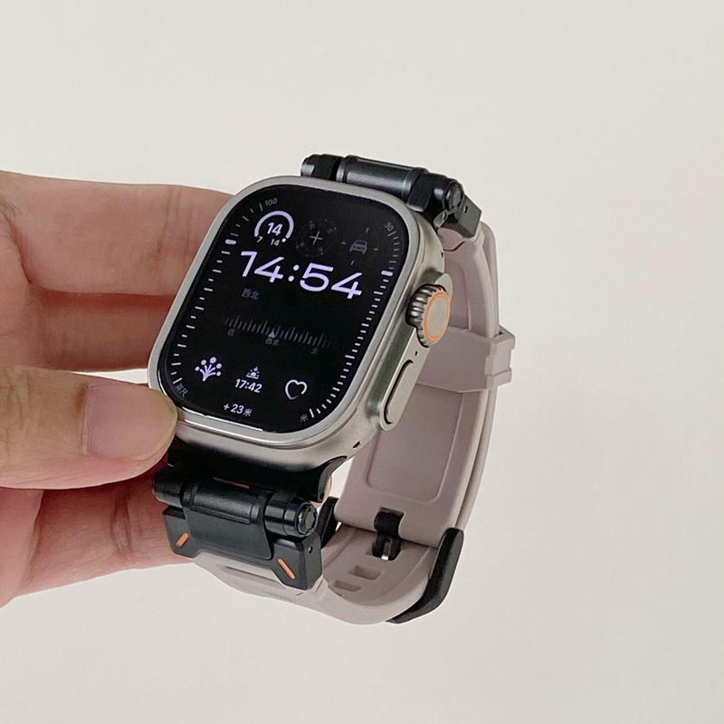 アップルウォッチ バンド メンズ スポーツ Apple Watch シリコンステンレスコネクトTPUバンド 42mm 44mm 45mm 46mm 49mm se2 Series11 ultra3の画像