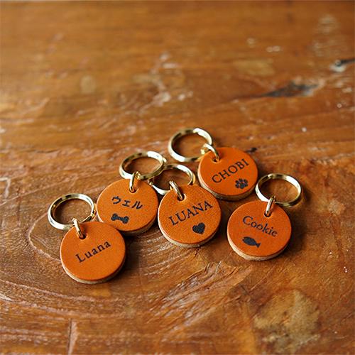 犬 猫 ペット ネームタグ チャーム 名札 名入れ レーザー刻印 セミ