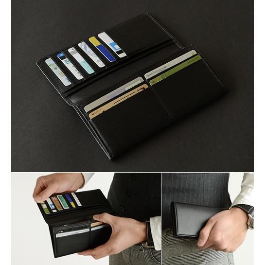 本革　高品質　財布　長財布 ブラック　黒　シンプル　牛皮 財布 長財布 メンズ 本革 日本製 お札入れ カード入れ 牛革 レザー 革