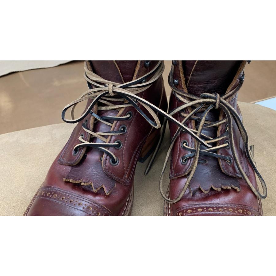 革紐 革ひも 米国製 クロムエクセル 細紐 平紐 靴紐 ブーツ紐 シューレース メンズ 送料無料 ３ミリ 牛革 本革 レザー 自社生産 日本製 ３本セット 3 Horw Chrom Cord 3 Okuda Belt Web Market 通販 Yahoo ショッピング