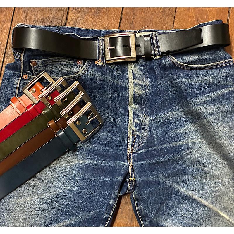 40ミリ幅 姫路レザーレザー 本革 Japan Leather ベルト デニムに