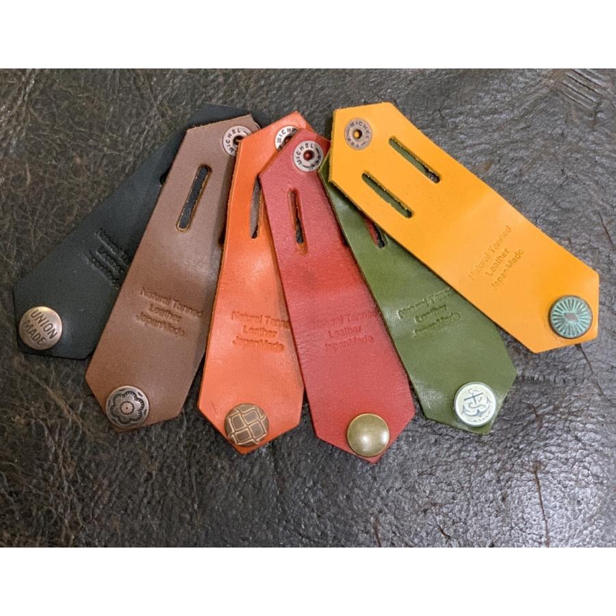 【 送料無料 即日発送 】 栃木レザー ケーブルホルダー コードホルダー コードクリップ イヤホンコード収納 本革 日本製 自社生産 |  | 07