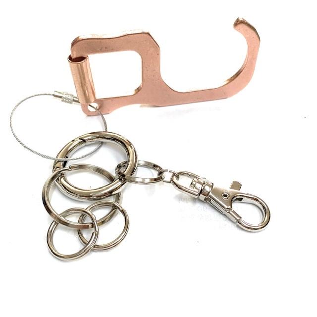 ドアオープナー キーホルダー オープンドア 非接触 抗菌 銅イオン ウイルス対策 無接触 純銅製 銅製 感染防止 エレベーターボタン ドア ATM 日本製 国産 |  | 20