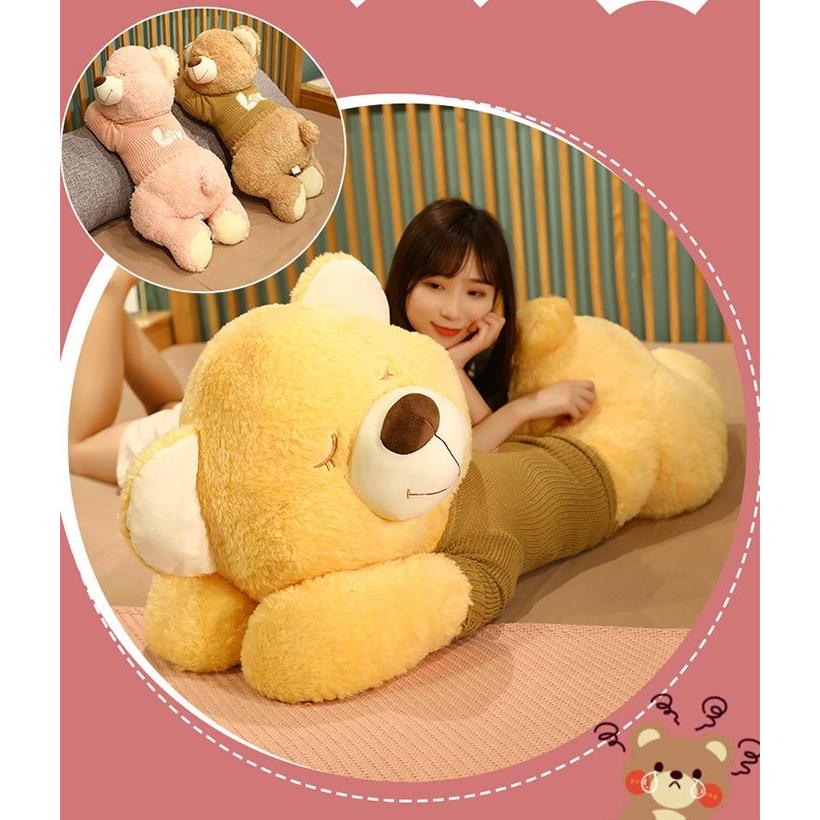 ぬいぐるみ くま 抱き枕 添い寝 かわいい ふわふわ 癒し  誕生日プレゼント160cmの画像