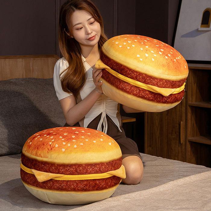 ぬいぐるみ ハンバーガー リアル 座布団 クッション インテイア