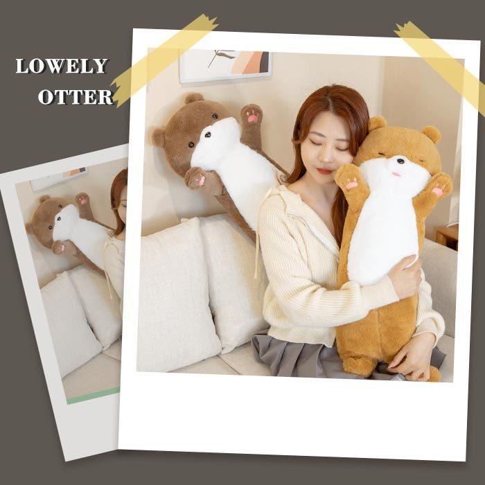 【値下げ不可】可愛い嘘のカワウソ 大きな添い寝ぬいぐるみ(おふとんとまくら付き) 同梱不可】可愛い嘘のカワウソ 大きな添い寝ぬいぐるみ(おふとんと