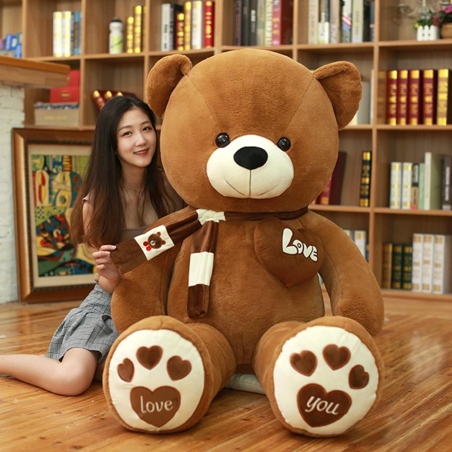 テディベア　ぬいぐるみ　くま　 熊　抱き枕　クッション　昼寝枕　特大　インテリア　誕生日ギフト140cmの画像