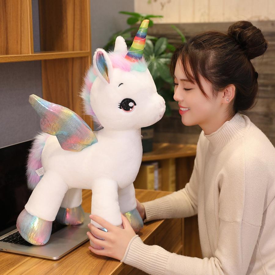 ぬいぐるみ ユニコーン 抱き枕 クッション かわいい もちもち 誕生日プレゼント100cmの画像