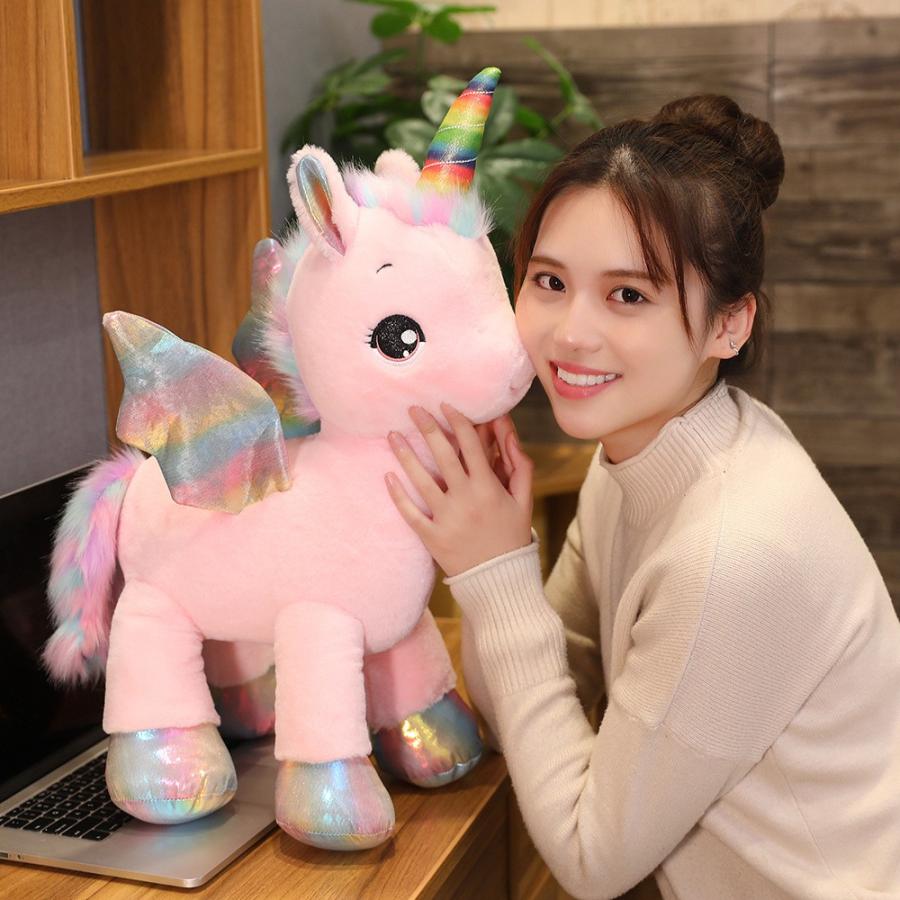 ぬいぐるみ ユニコーン 抱き枕 クッション かわいい もちもち 誕生日プレゼント100cmの画像